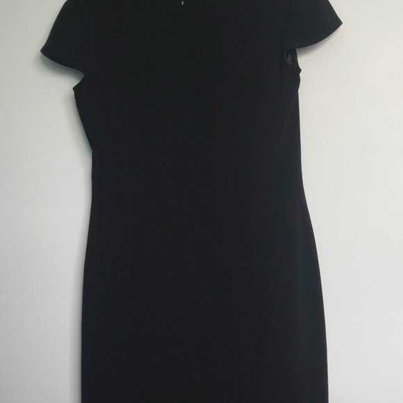 Vintage 90s Short Sleeve Black Dress - Picture 4 of 5